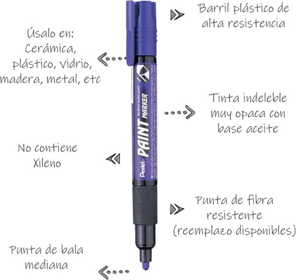 PENTEL MARKER VIOLETA - Imagen 2