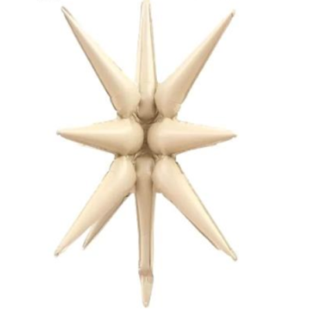 Globo  "Estrella" 12 puntas crema - 77888
