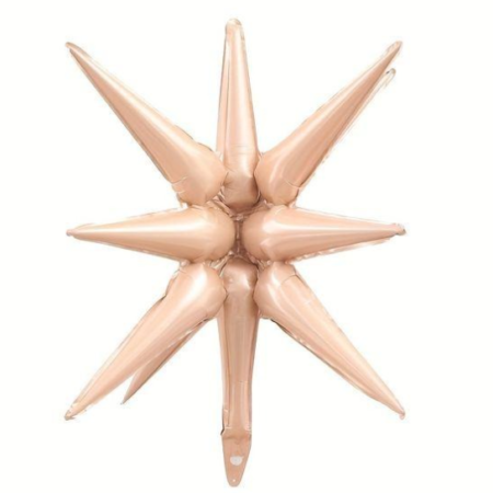 Globo  "Estrella" 12 puntas beige - 77889