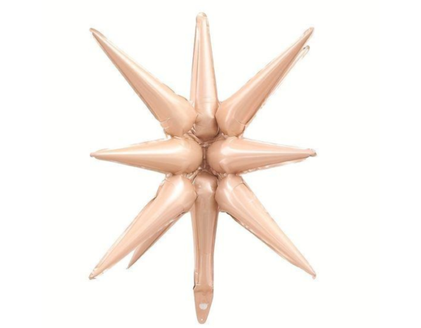 Globo  "Estrella" 12 puntas beige - 77889