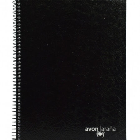 AVON CUADERNO ESPIRAL UNIVERSITARIO NEGRO 96H RAYADO