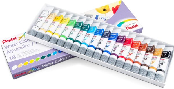 PENTEL WATER COLOURS 18PC
