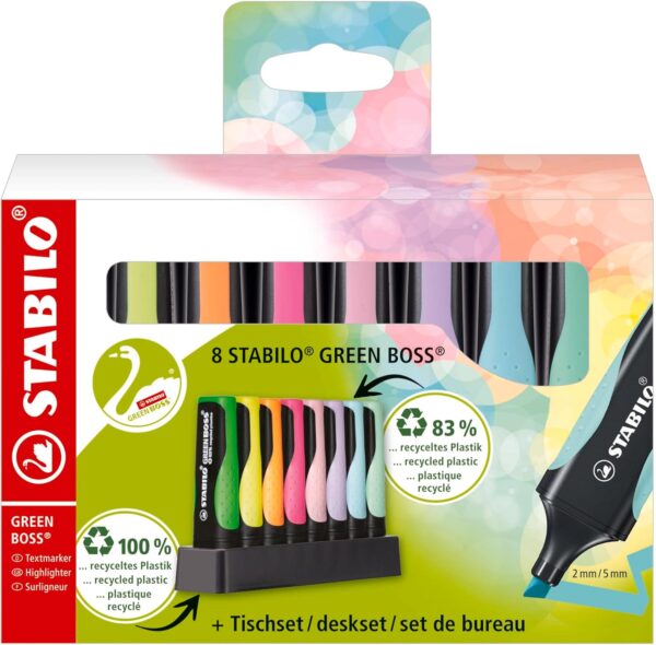STABILO RESALTADOR 8PC GREEN BOSS - Imagen 6