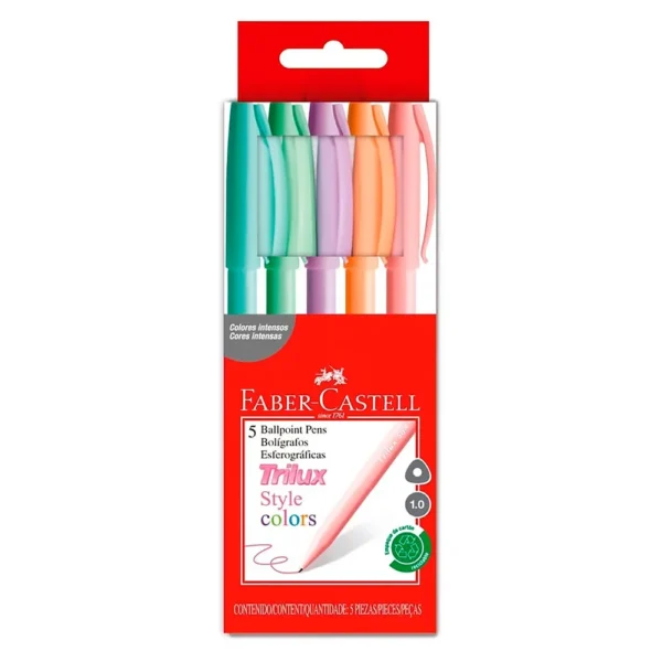 FABER BOLÍGRAFO 5PC PASTEL - Imagen 3