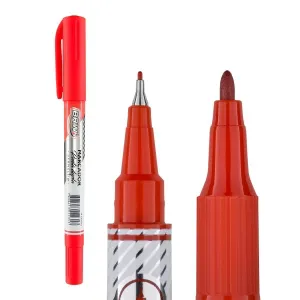 BRW MARCADOR CD/DVD ROJO DOBLE PUNTA