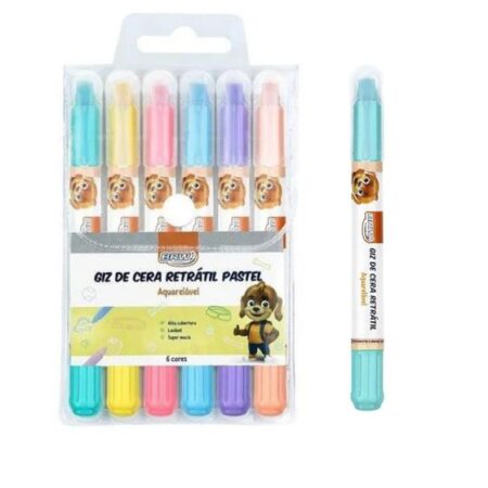 BRW GIZ RETRÁCTIL PASTEL 6PC