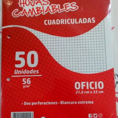 ALAMO HOJAS CUADRICULADO 50PC