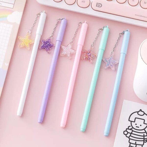 Pack de 4 bolígrafos "Estrella con glitter" - A631 - Imagen 2