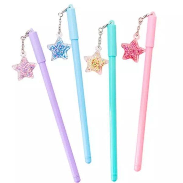 Pack de 4 bolígrafos "Estrella con glitter" - A631