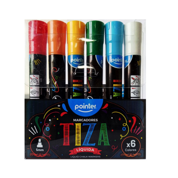 POINTER MARCADORES 6PC TIZA - Imagen 2
