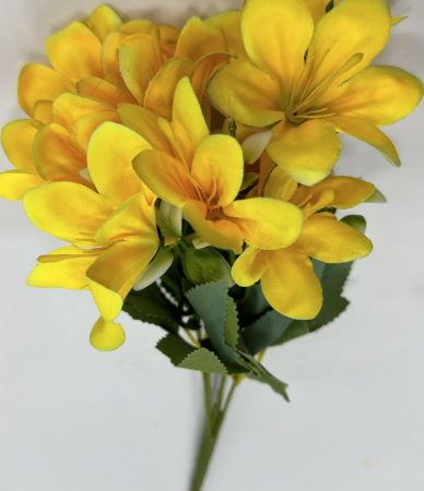 Flor "Fresia" 31cm amarillo - CDJ