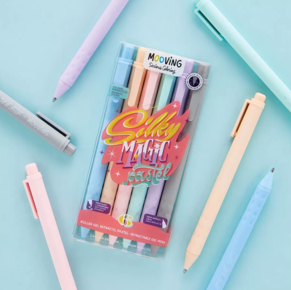 Mooving bolígrafo roller gel pastel (estuche de 6 unidades)