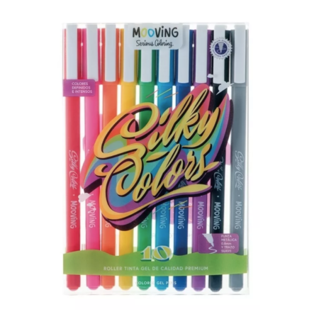 Mooving bolígrafo roller silky (estuche de 10 unidades)
