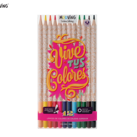 Mooving "Vive tus colores" lápices de colores (estuche de 12 unidades)