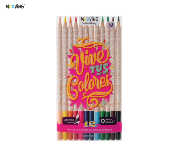 Mooving "Vive tus colores" lápices de colores (estuche de 12 unidades)