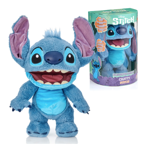 Stitch peluche puppet chatty 30cm de Disney