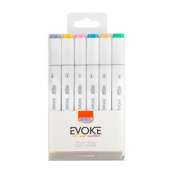 BRW MARCADOR 6PC PASTEL - Imagen 3