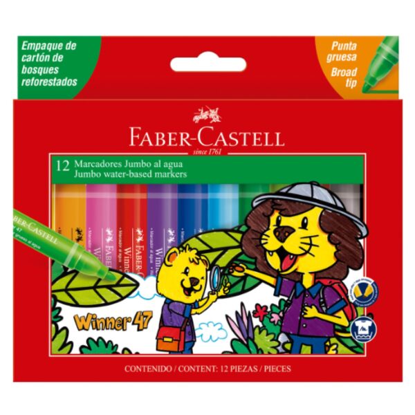 FABER MARCADOR 12PC JUMBO