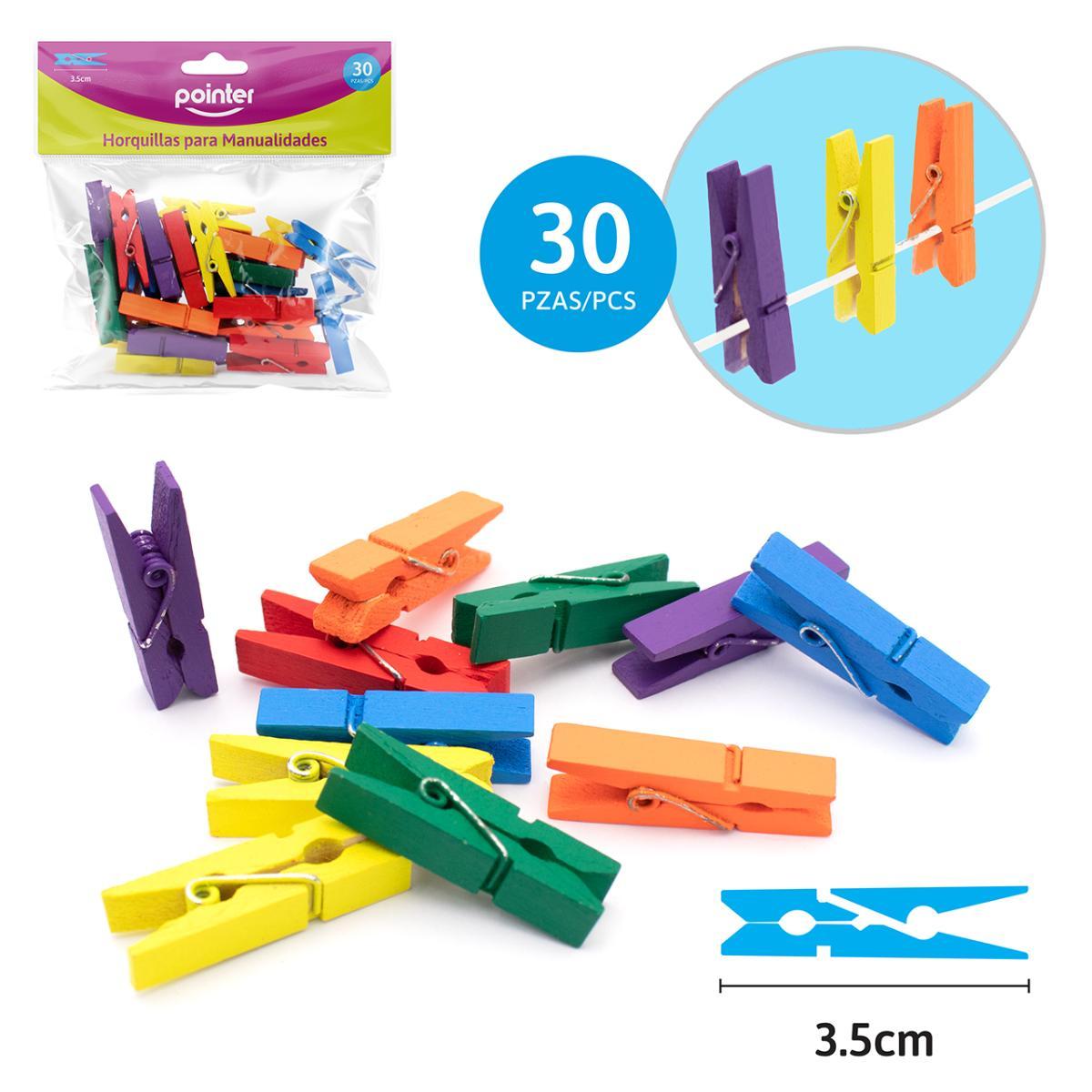 POINTER HORQUILLAS COLORES 30PC