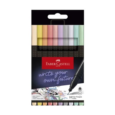 FABER MARCADOR 10PC GRIP PASTEL