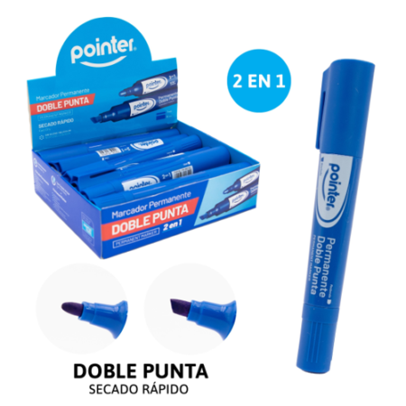 POINTER MARCADOR 2EN1 AZUL
