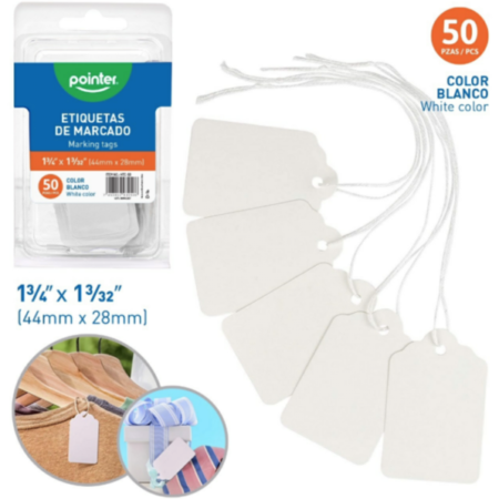 POINTER ETIQUETA 50PC BLANCO