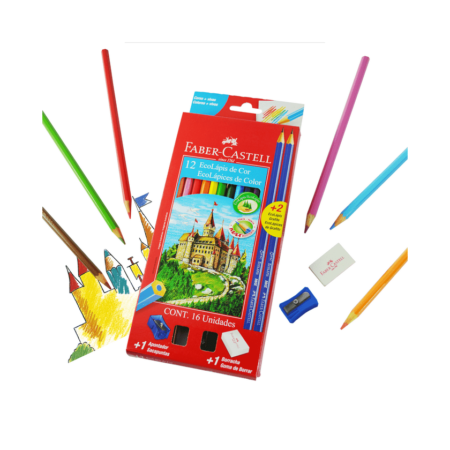 FABER LÁPIZ 12PC+2PC+1SACAPUNTAS
