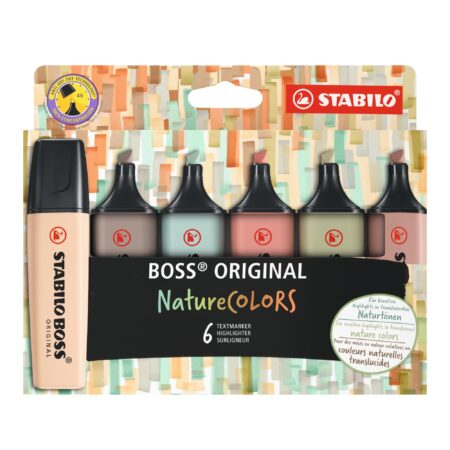 STABILO RESALTADOR 6PC NATURE COLORS