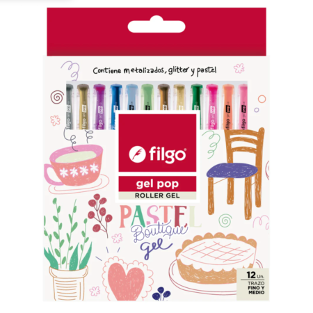 Filgo bolígrafo roller gel PASTEL (estuche de 12 unidades)