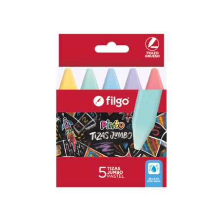 Filgo tiza pastel (estuche de 5 unidades)