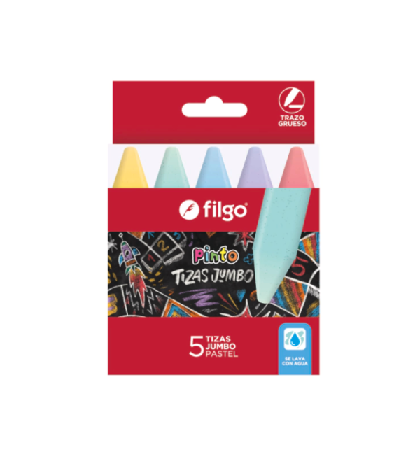 Filgo tiza pastel (estuche de 5 unidades)