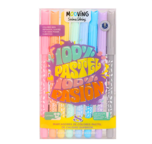 Mooving marcadores color pastel (estuche de 10 unidades)
