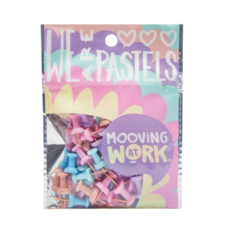 Mooving pastel pins chinches (50 unidades)