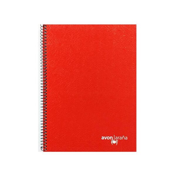 AVON CUADERNO ESPIRAL UNIVERSITARIO ROJO 96H RAYADO