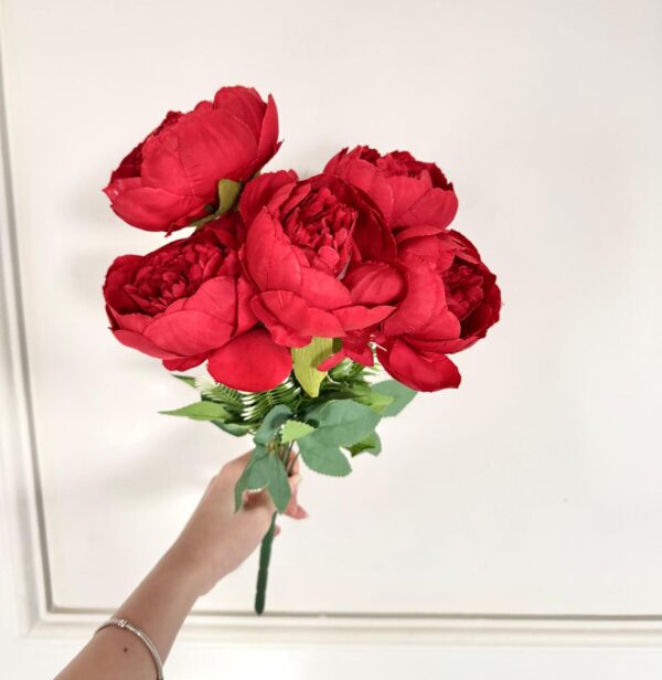 FLOR PEONIA 40CM ROJO - 452-1 - Imagen 2