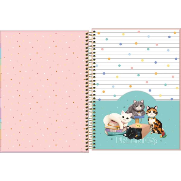 TILIBRA CUADERNO UNIVERSITARIO 80HOJAS ESPIRAL CATS RAYADO - Imagen 5