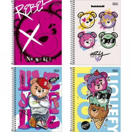 TILIBRA CUADERNO UNIVERSITARIO 80HOJAS ESPIRAL REBEL RAYADO