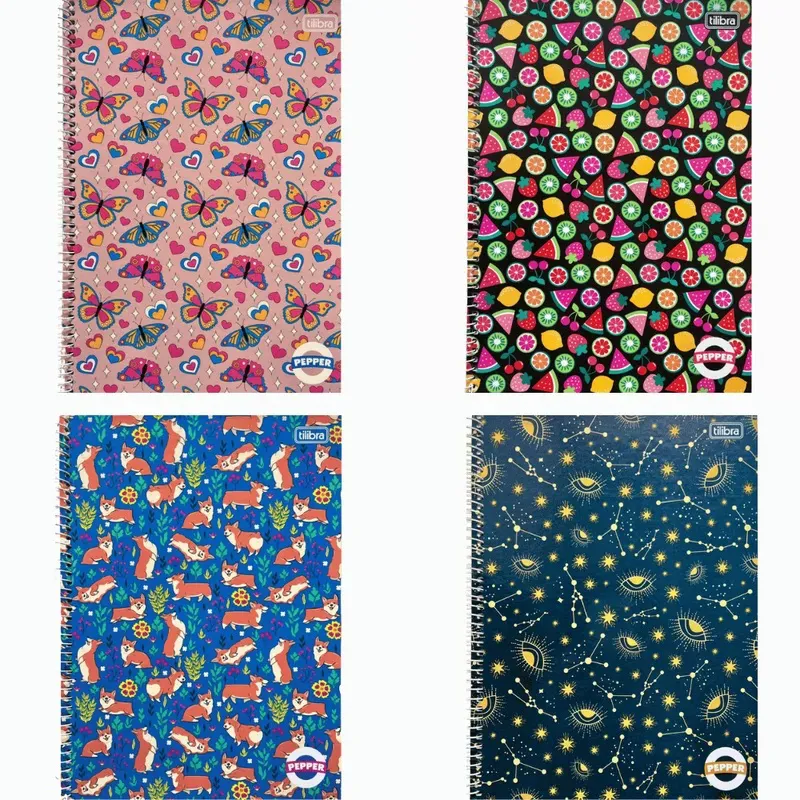 TILIBRA CUADERNO UNIVERSITARIO 80HOJAS ESPIRAL PEPPER RAYADO - Imagen 2