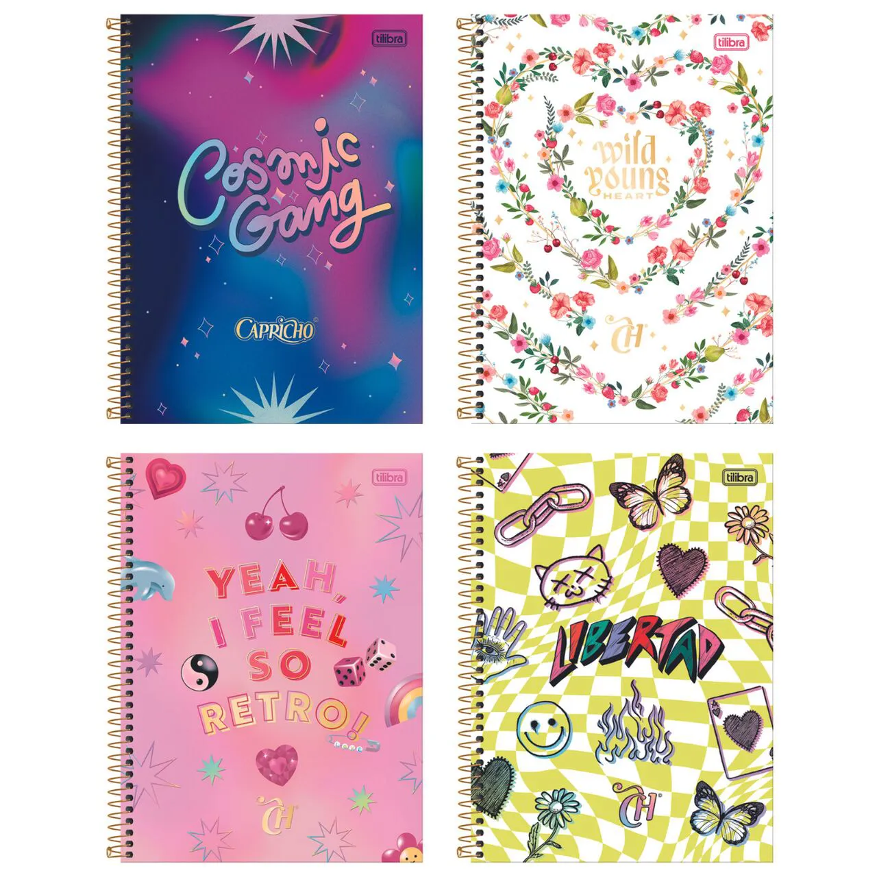 TILIBRA CUADERNO UNIVERSITARIO 160H ESPIRAL CAPRICHO RAYADO - Imagen 2