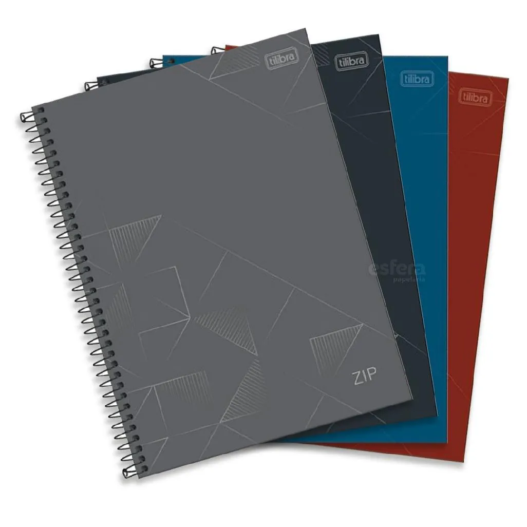 TILIBRA CUADERNO UNIVERSITARIO 96HOJAS ESPIRAL ZIP RAYADO