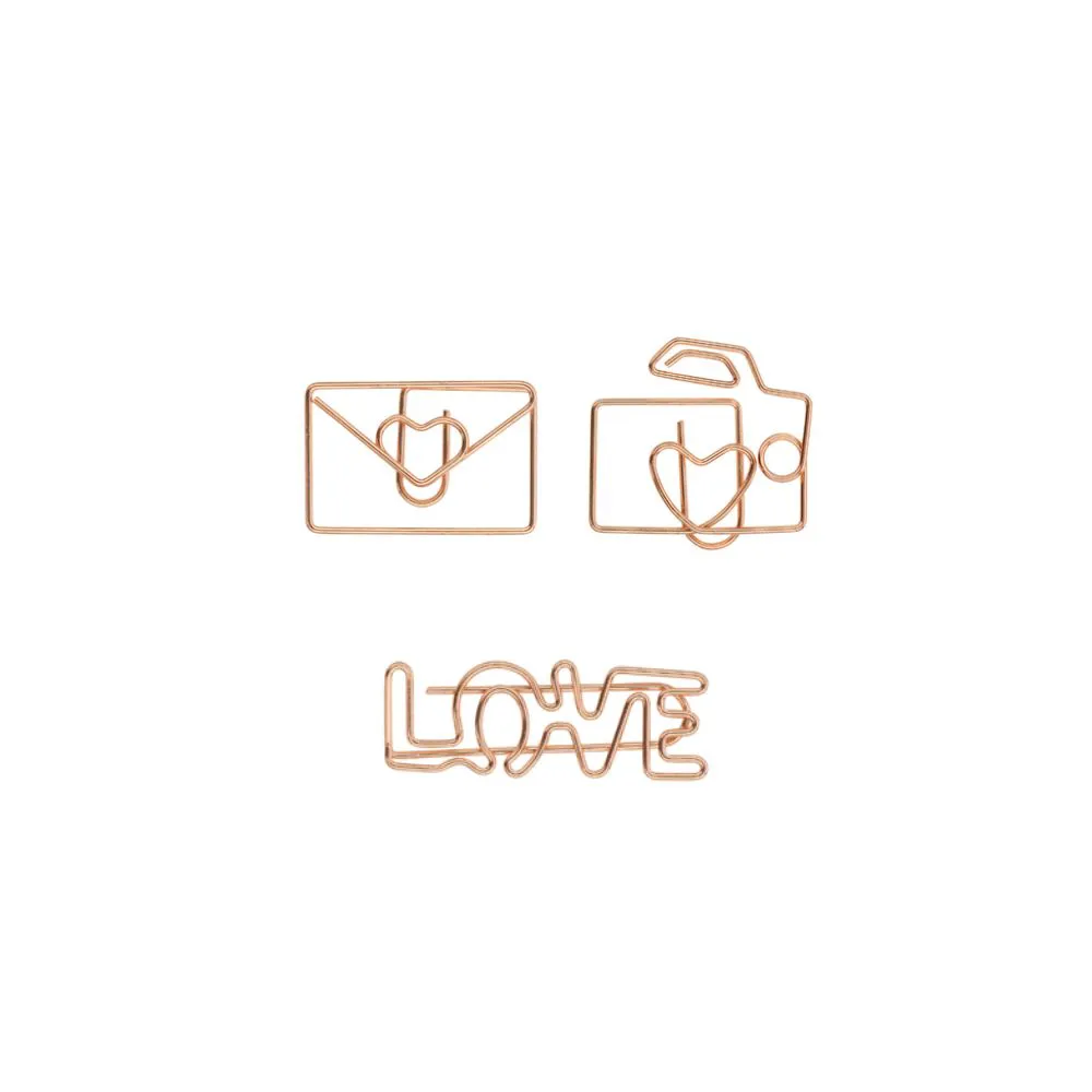 BRW CLIP ROSE GOLD 6PC