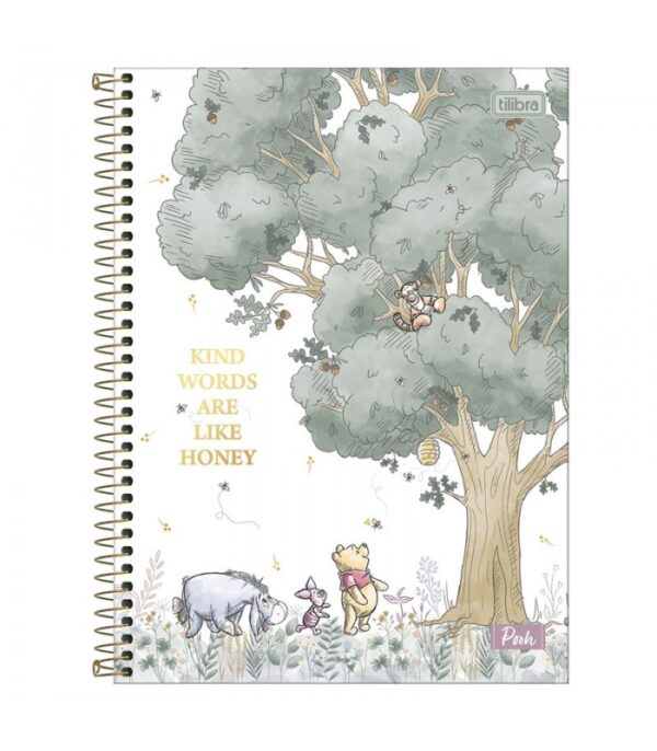 TILIBRA CUADERNO UNIVERSITARIO 80HOJAS ESPIRAL WINNIE THE POOH RAYADO - Imagen 2
