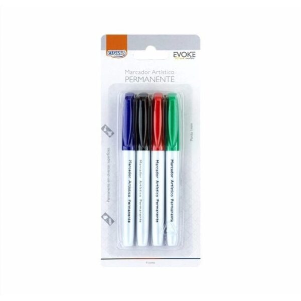 BRW MARCADOR PERMANENTE 4PC - Imagen 2