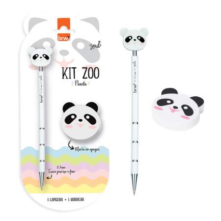 BRW KIT PANDA LÁPIZ & BORRADOR