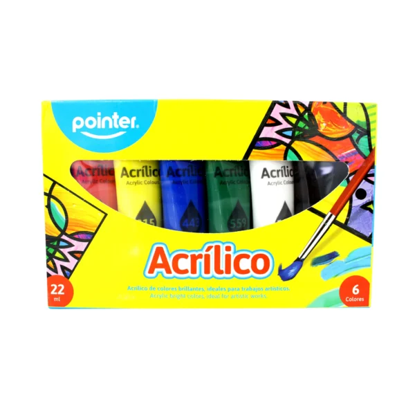 POINTER PINTURA ACRÍLICO 6PC