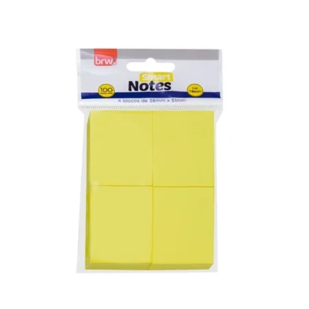 BRW BLOCK NOTAS 4PC AMARILLO