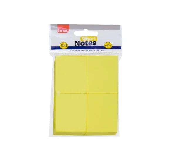 BRW BLOCK NOTAS 4PC AMARILLO