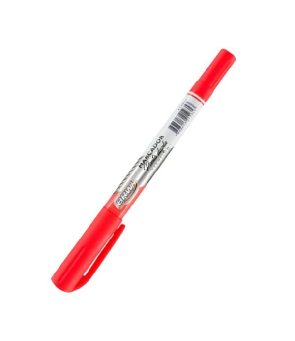 BRW MARCADOR CD/DVD ROJO DOBLE PUNTA - Imagen 2