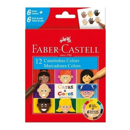 FABER MARCADOR 12PC CARAS & CORES - Imagen 2