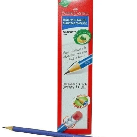 FABER LÁPIZ 12PC C/BORRADOR